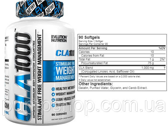 Для зниження ваги Evlution Nutrition CLA 90 таб., фото 2