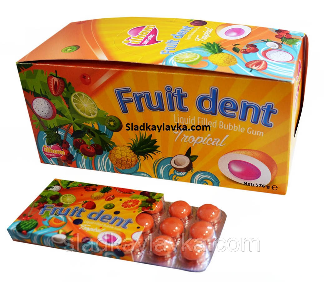 Жувальна гумка Fruit Dent блістер тропік 24 шт (ILHAM)