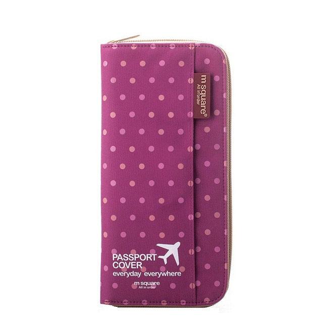 Дорожній органайзер для документів в рожевий горошок