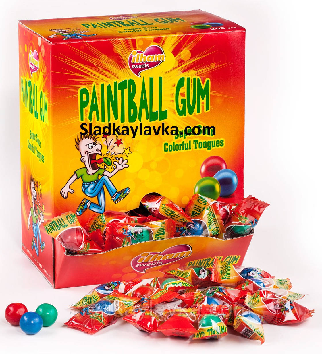 Жувальна гумка Paintball 200 шт (ILHAM)