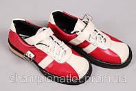 Штангетки, обувь для тяжелой атлетики.Красные с белым, на каблуке.