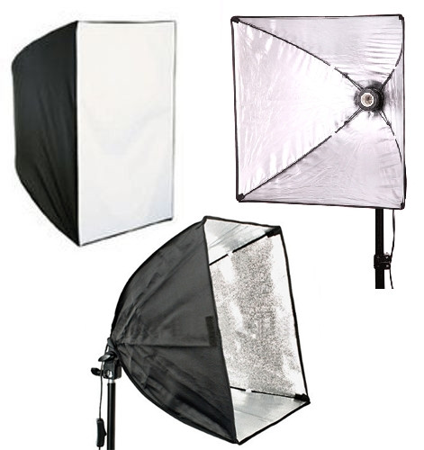Софтбокс, розсіювач, дифузор (Softbox) 50 х 70 см для постійного флуоресцентного світла – з патроном E27, фото 1