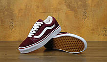 Кеды Vans Old Skool Winter Edition Bordo, зимние вансы с мехом. ТОП Реплика ААА класса., фото 3
