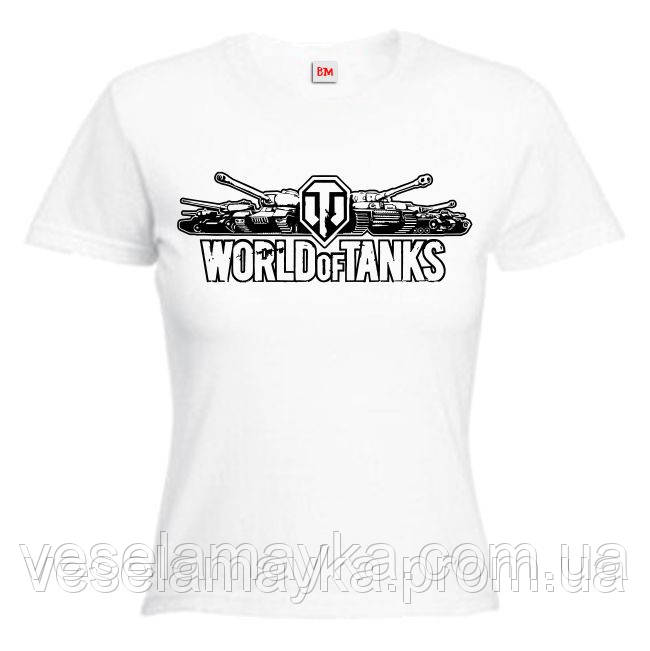 Жіноча футболка "World of tanks (світ танків)" логотип