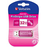 Накопичувач USB 32 Gb Verbatim Store 'n' Go PinStripe Hot Pink