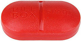 Контейнер для таблеток на 6 відділень червоний