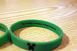 Силіконовий Браслет Minecraft Creeper темно-зелений, фото 3