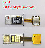 Перехідник на 2 SIM + MicroSD в комбінований лоток, адаптер microSIM, фото 5