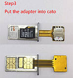 Перехідник на 2 SIM + MicroSD в комбінований лоток, адаптер miniSIM, фото 6