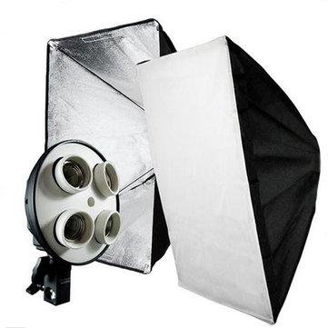 Софтбокс, розсіювач, дифузор (Softbox) 60 х 90 см для постійного флуоресцентного світла - на 4 патрони E27, фото 1