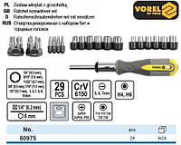 Набор отвертка с насадками Польша 29 предметов VOREL-60975