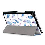 Чехол Lenovo Tab 4 8 TB-8504F 8504X Ultra Slim Blue Feathers, фото 6