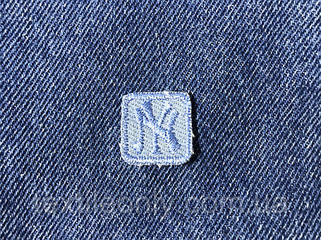 Нашивка New York квадрат колір синій джинс 20x20 мм, фото 1
