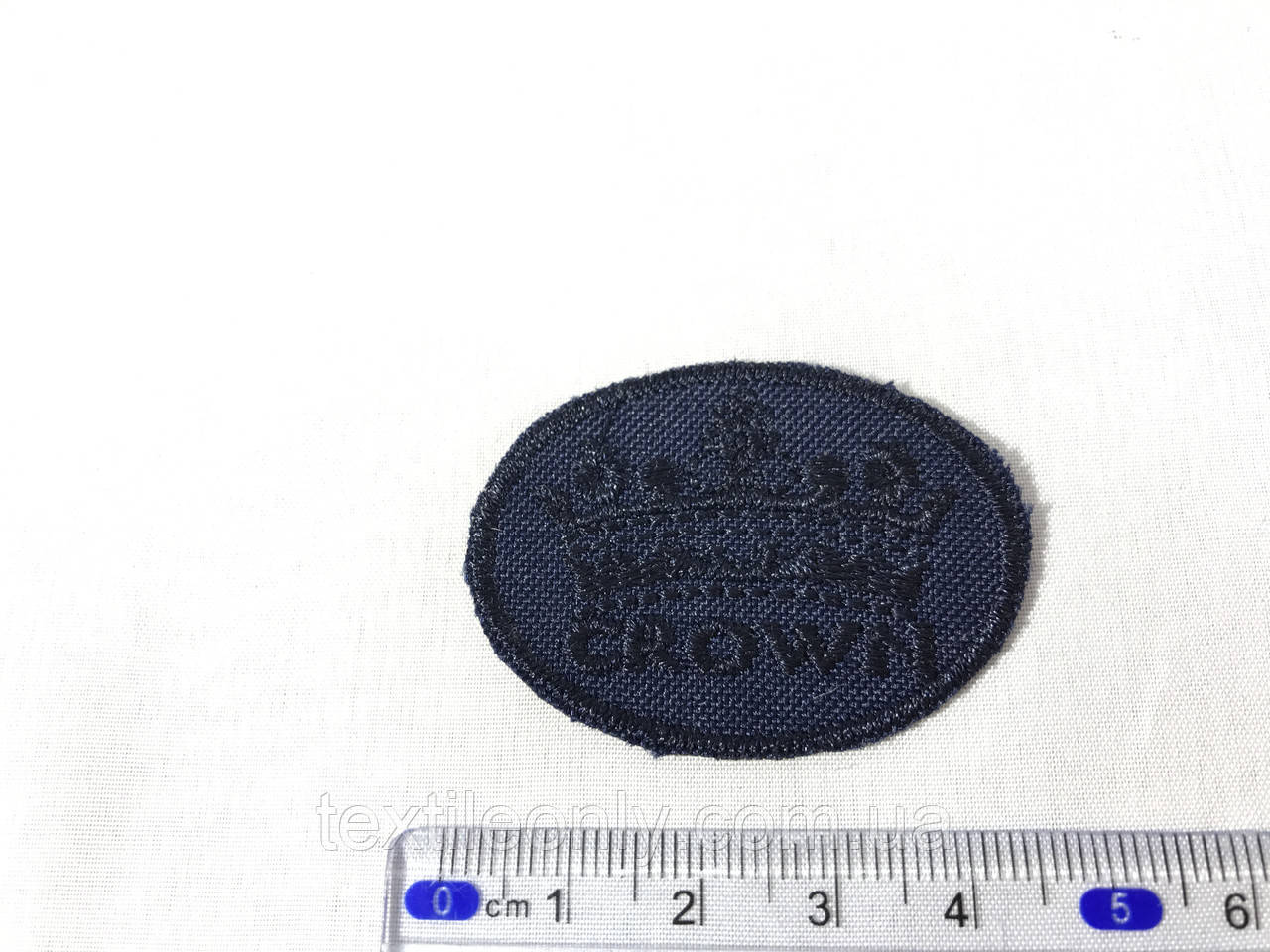 Нашивка корона / crown цвет темно синий 45х34 мм - фото 1 - id-p590159558
