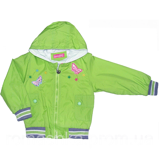 Дитяча вітровка на блискавці з каптуром,плащівка, Китай, р. 86, 92, 98 92