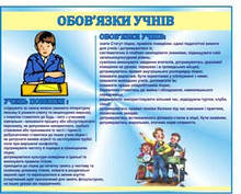 Стенд для школи "обов'язки школярів"