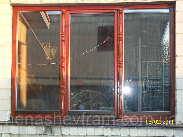 Дерев'яні євроокна з різзю, фото 1