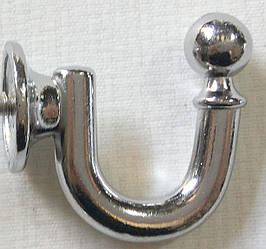 Гачок металевий 35х35 мм, хром