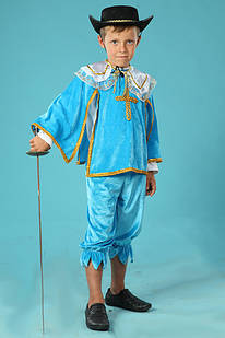 Карнавальний костюм Мушкетер короля, Д'Артан'ян, Атос, Портос, Араміс (велюровий) 134 зростання, капелюх пр-у Китай