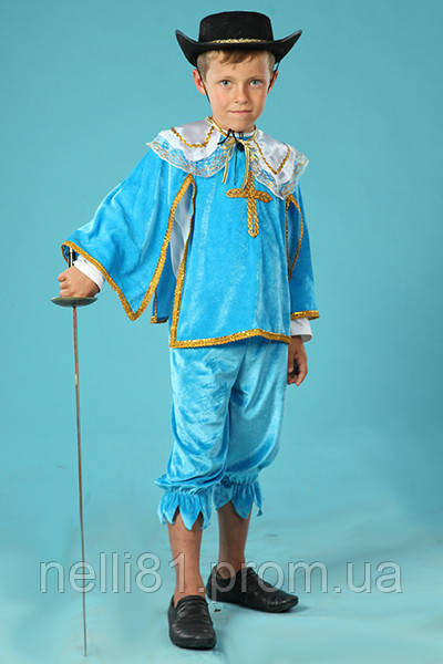 Карнавальный костюм Мушкетер короля, Д'Артаньян, Атос, Портос, Арамис (велюровый) - фото 1 - id-p886822