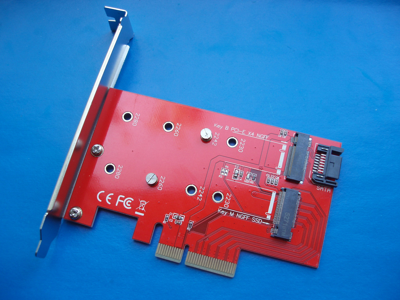 Купить NVME SSD M.2 адаптер PCI-e 4x - 2Port NGFF M.2 (B M Key) SSD ...