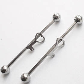 Штанга на індастріал "Ключ" (довжина 36 мм) (ціна за 1 шт.) для пірсингу вух. Медична сталь.