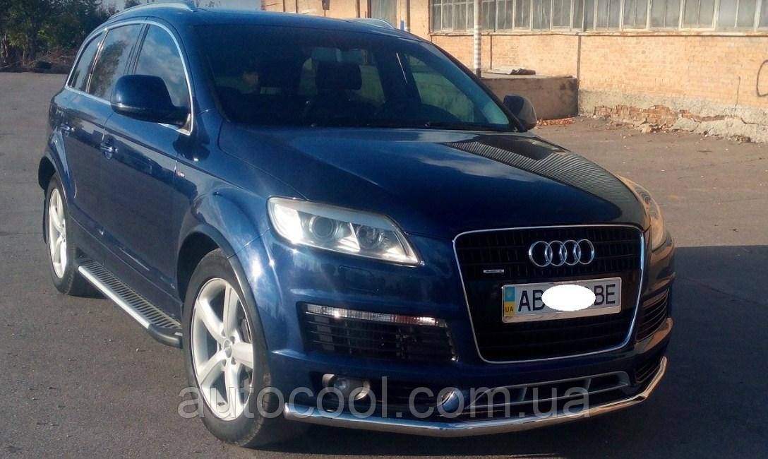 Захист переднього бампера (ус, труба) Audi Q7 2007-2014 неіржавка сталь