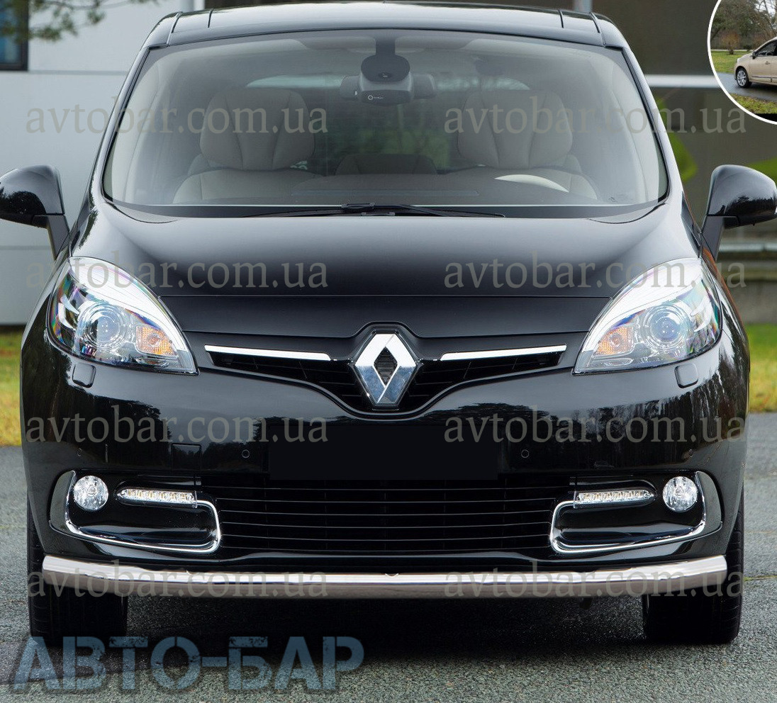 Кенгурятник одинарный ус на Renault Scenic (c 2009--) Рено Сценик PRS - фото 1 - id-p326457104