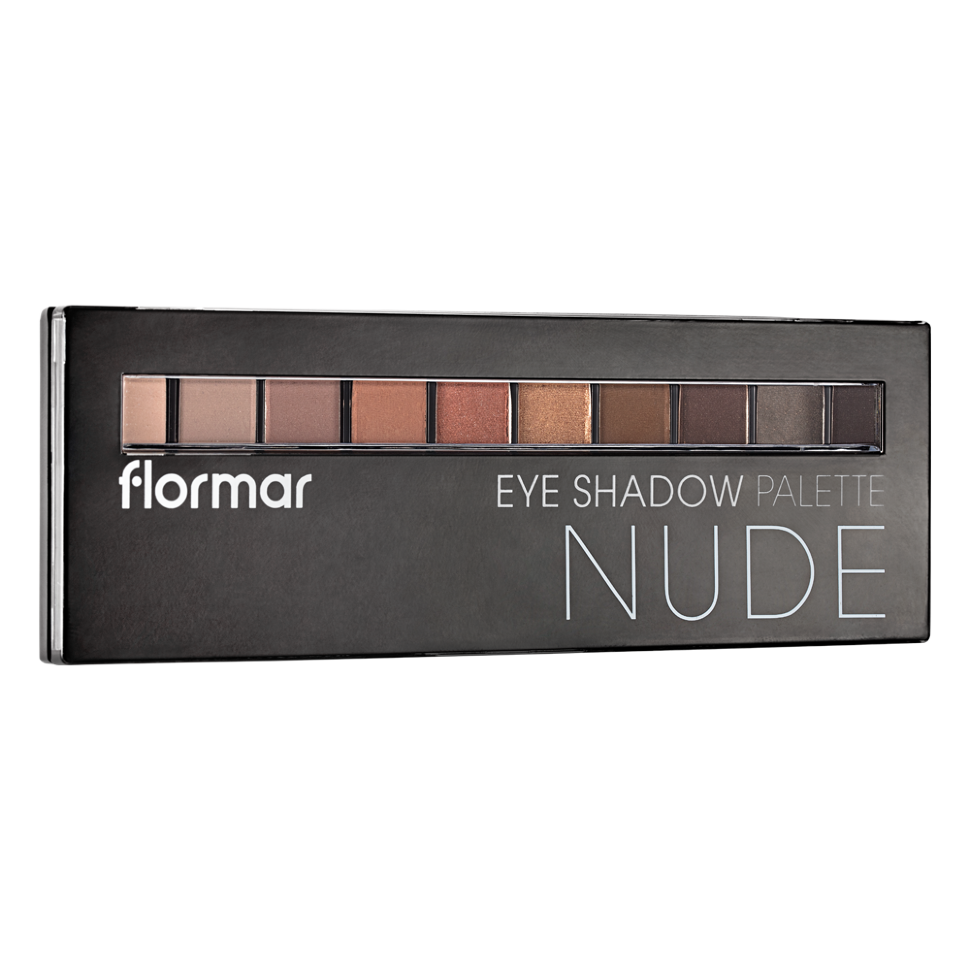 Палетка тіней з 10 відтінків Flormar NUDE 01 2732093