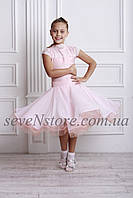 Рейтингове плаття Бейсік для бальних танців із двома спідницями Sevensore 9115 Ніжно рожевий