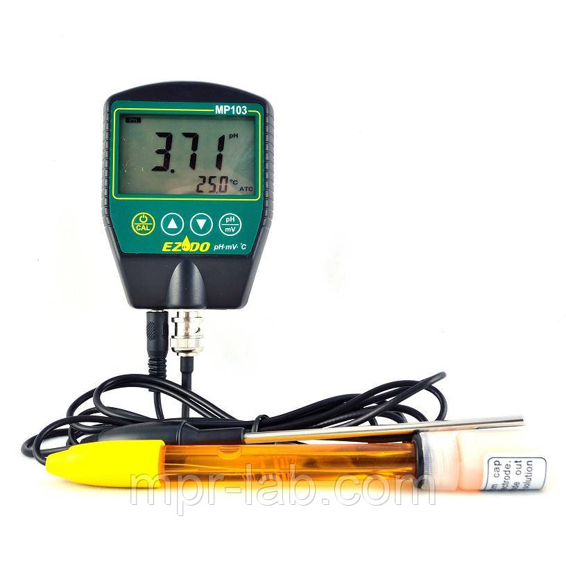 РН-метр EZODO MP-103 РН: 0.00-14.00; 0-100 °C; -1999 -1999 мВ з виносним електродом PY41 і термодатчиком