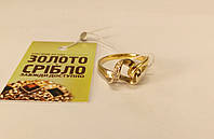 Золотое кольцо 4.06 грамм с бриллиантами 0,10 ct. Размер 17.