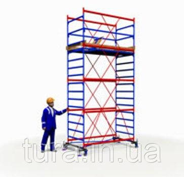 Вишка тура 1,2х2 (3+1) - 6,2 м робоча висота (з домкратами)
