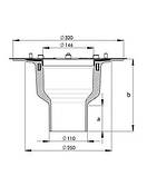 SitaTrendy покрівельна воронка DN75 вертикальний випуск, із затискним елементом фланець, з електропідігрівом, фото 2