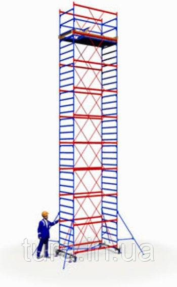 Вишка тура 1,2х2 (8+1) - 12,2 м робоча висота (з домкратами)