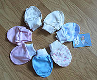 Царапки для новорожденных с розовыми мишками