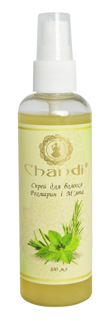 Індійський спрей для волосся "Розмарин і М'ята" Chandi, 100мл