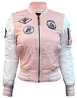 Оригинальный женский бомбер Miss Top Gun Color Block Ma-1 TGJ1677 (Light Pink) TGJ1677 Оригинальный женский бомбер Miss Top Gun Color Block Ma-1 TGJ1677 (Light Pink)