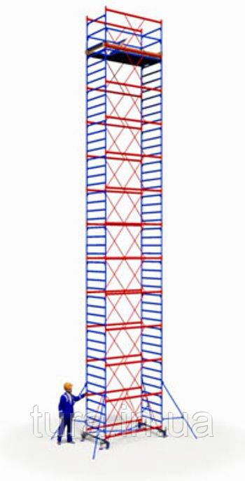 Вишка тура 1,2х2 (12+1) - 17м робоча висота (з домкратами)