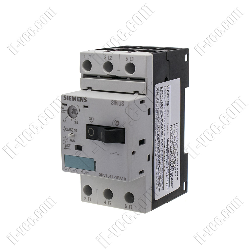 Автоматичний вимикач захисту двигуна 3RV1011-1FA10 3,5-5A Siemens