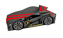 Ліжко машинка серія Еліт модель Lamborghini графіт зі спортивним матрацом, фото 10