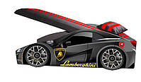 Ліжко машинка серія Еліт модель Lamborghini графіт зі спортивним матрацом, фото 6