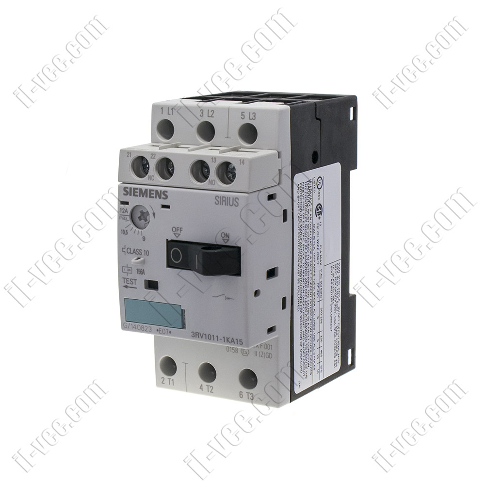 Автоматичний вимикач захисту двигуна 3RV1011-1KA15 9-12A Siemens