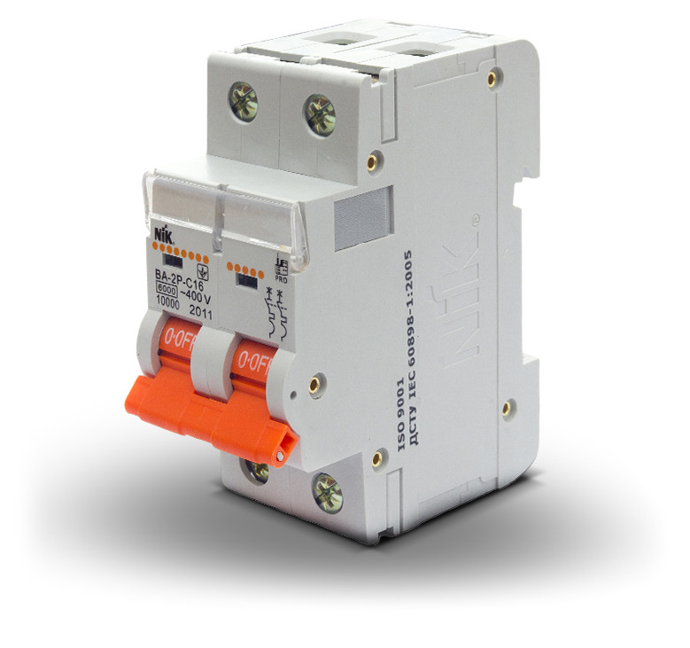 Автоматичний вимикач NIK PRO ВА-2Р-C25 25А 6 кА х-ка C, фото 1
