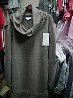 Жіночий светр — туніка світло-коричневий o demai