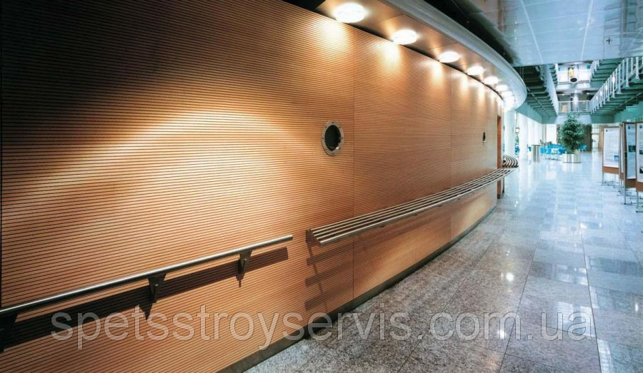 Перфорована шпонована панель з MDF Decor Acoustic 30/2 2400*576*17 мм зебрано
