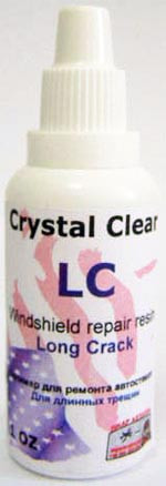 RESIN LC — Полімер для ремонту довгих тріщин скла, ТМ CRYSTAL CLEAR, США — 30 мл