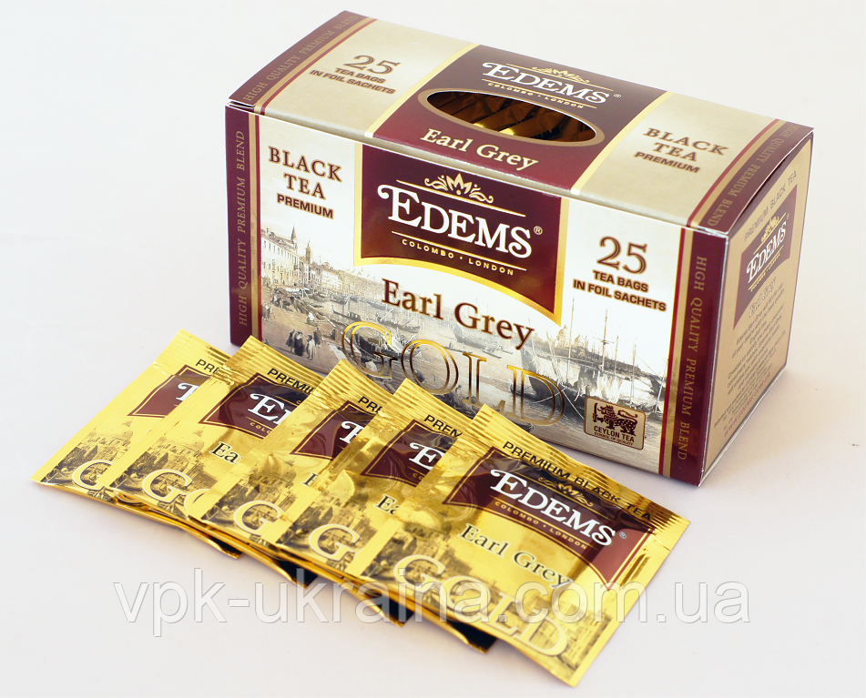 Чай у сашетах "Edems Earl Grey GOLD" (25ф/п)