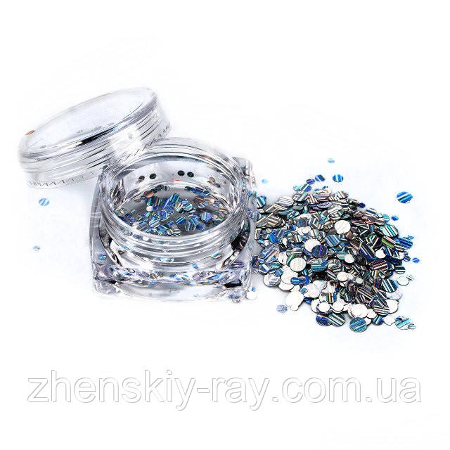 Конфеті "Риб'яча луска" для дизайну нігтів  