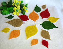 Осіннє листя з фетру. Береза